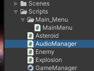 New AudioManager script